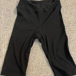 Shein black biker shorts knit material